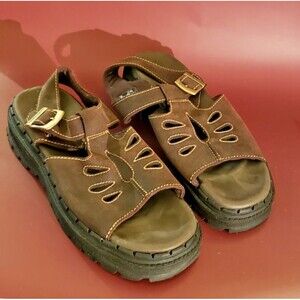 NWOB - Skechers Brown Leather Sandals - Heavy weight sandal - Women's 11